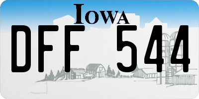 IA license plate DFF544