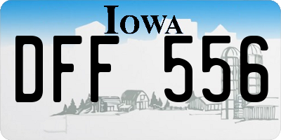 IA license plate DFF556