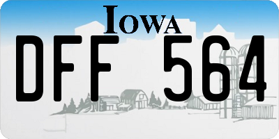IA license plate DFF564