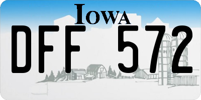 IA license plate DFF572