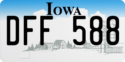 IA license plate DFF588