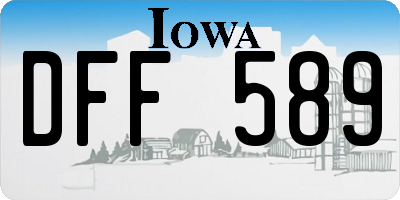 IA license plate DFF589