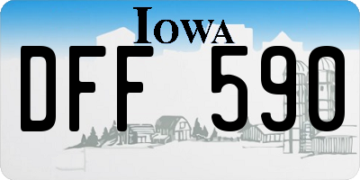 IA license plate DFF590