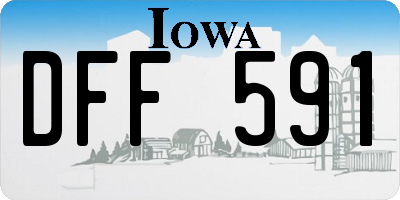 IA license plate DFF591