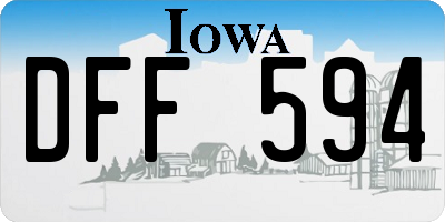 IA license plate DFF594