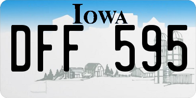 IA license plate DFF595