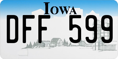 IA license plate DFF599