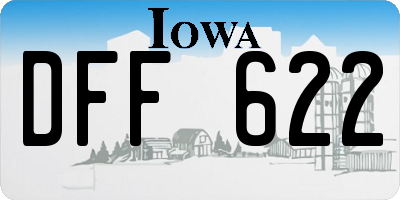 IA license plate DFF622
