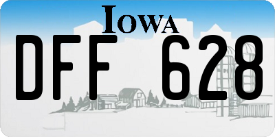 IA license plate DFF628