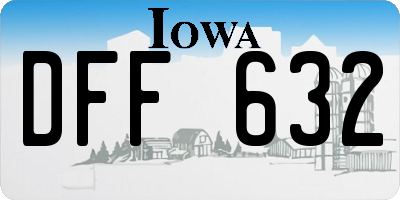 IA license plate DFF632