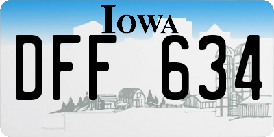IA license plate DFF634
