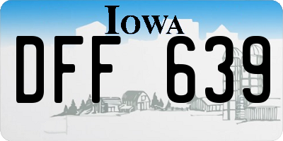 IA license plate DFF639
