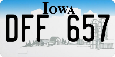IA license plate DFF657