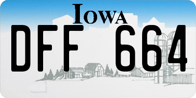 IA license plate DFF664