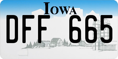 IA license plate DFF665