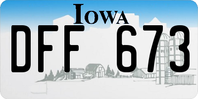 IA license plate DFF673