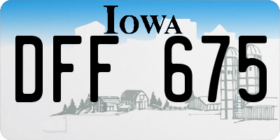 IA license plate DFF675