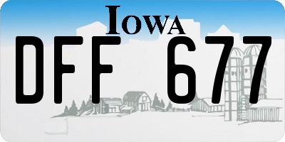 IA license plate DFF677