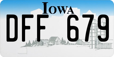 IA license plate DFF679