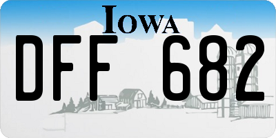 IA license plate DFF682
