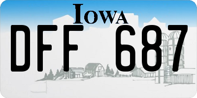 IA license plate DFF687