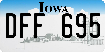 IA license plate DFF695