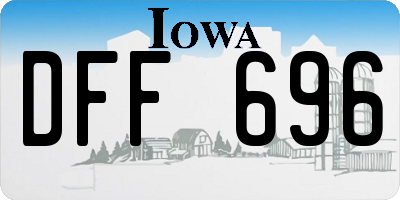 IA license plate DFF696