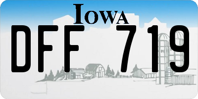 IA license plate DFF719