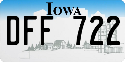 IA license plate DFF722