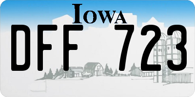 IA license plate DFF723