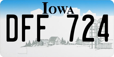 IA license plate DFF724