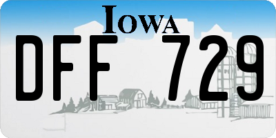 IA license plate DFF729