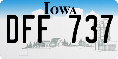IA license plate DFF737