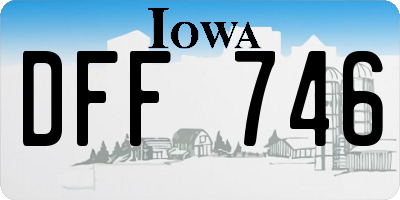 IA license plate DFF746