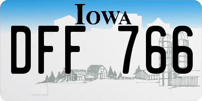 IA license plate DFF766