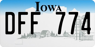 IA license plate DFF774