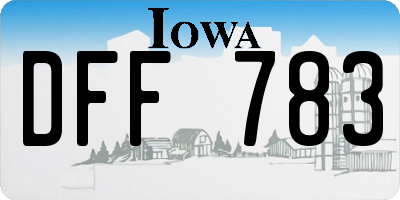 IA license plate DFF783