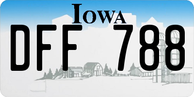 IA license plate DFF788