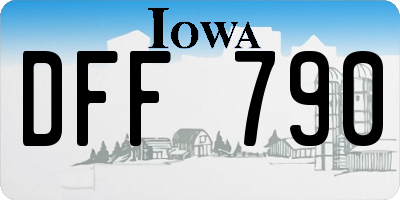 IA license plate DFF790