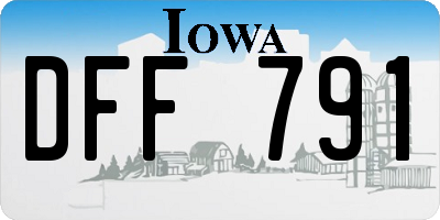IA license plate DFF791