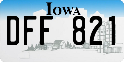 IA license plate DFF821
