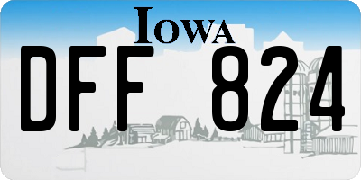 IA license plate DFF824
