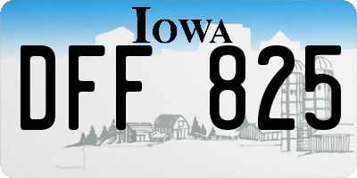 IA license plate DFF825
