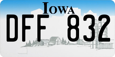 IA license plate DFF832