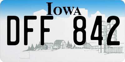 IA license plate DFF842