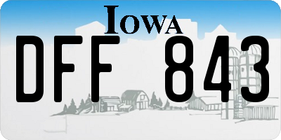 IA license plate DFF843