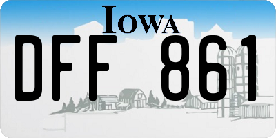 IA license plate DFF861