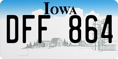 IA license plate DFF864