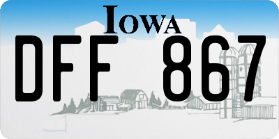 IA license plate DFF867