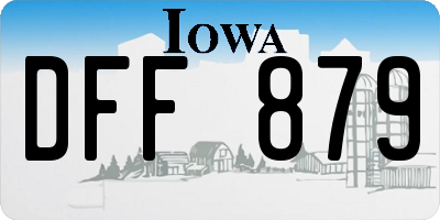 IA license plate DFF879